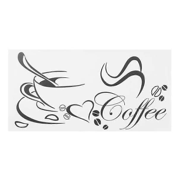 SSRGV 2 Pcs Distinct Coffee Cup Pattern Decorative Wall Decal for Kitchen Living Room Decoration