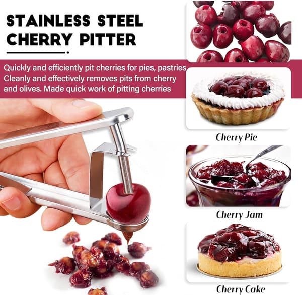 Stainless Steel Cherry Pitter, Red Date Press Model, Kitchen Tool, Fast Pitter, Convenient and Practical