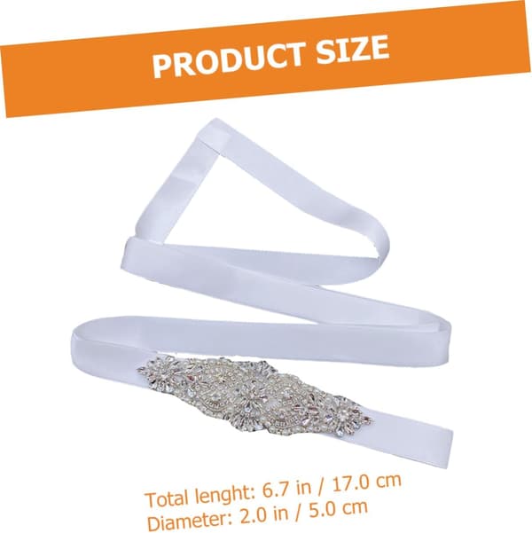 Rhinestone-belte Bryllupsbelte for brud Brudekjole tilbehør Glitrende rhinestones og perleaksenter