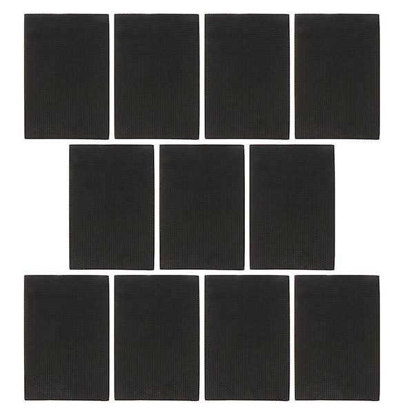 10 st Möbelskydd Självhäftande Möbelskydd Anti-Repskydd för Golv Svart 15X10CM Black 15X10CM