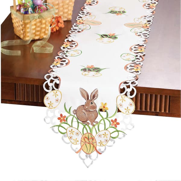 Easter Tablecloth - Rabbit Egg Print Party Dining Decor (FMY)