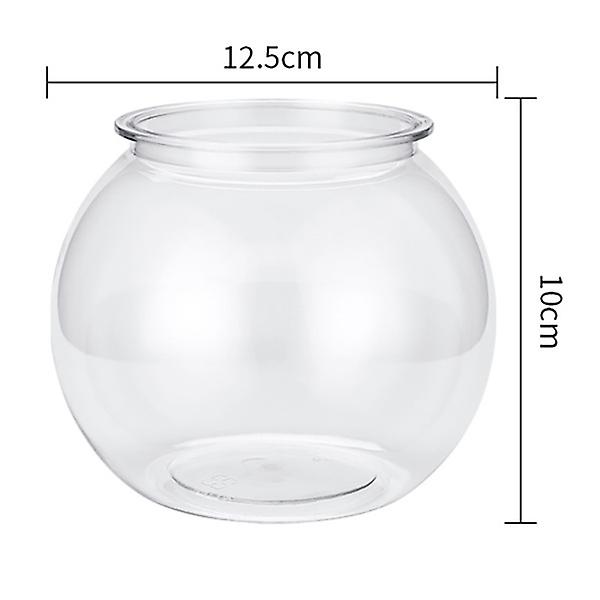 6 stk. Klar Glasvaser Akvarium Skål Fiskekumme Lille Betta Tank Kagedåser Party Favor SkålTranspa Transparent 12.5X12.5X10CM