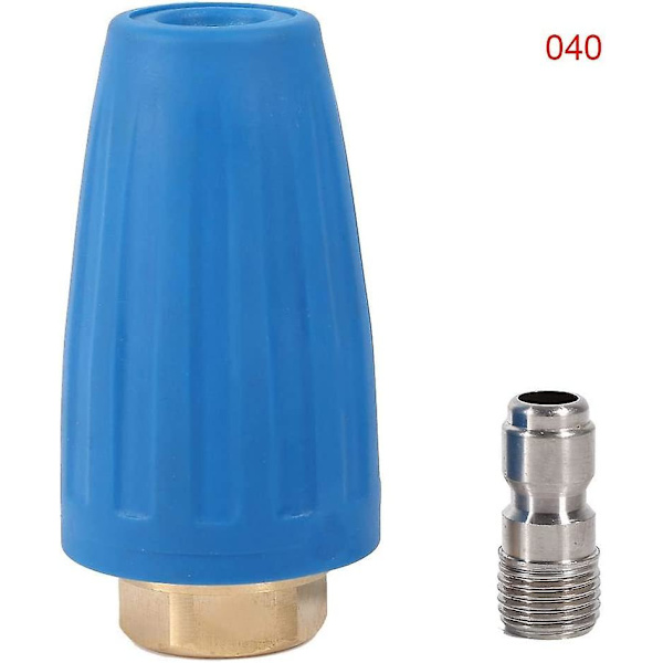 1/4\" Korkealaatuinen pikaliitäntäpainepesurin puhdistuslisävaruste suihkuttava pyörivä turbopihti 3000psi(4#)