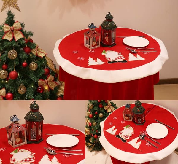 Rund juletreteppe juletredekke juletreteppe
