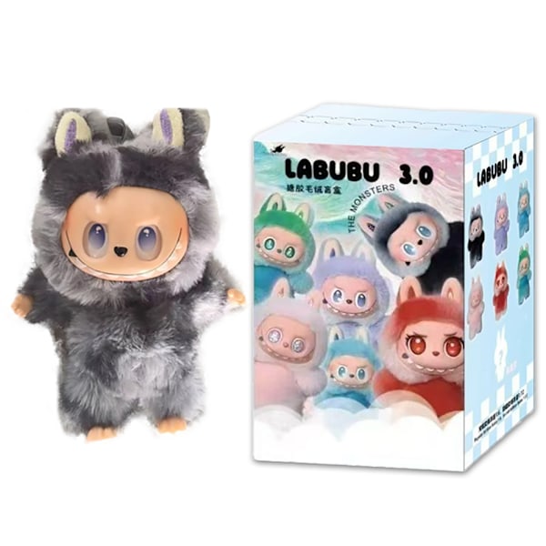 Labubu V3 The Monsters Big Into Energy Series Vinyl Plysch Hänge Blind Box Ansiktsdocka Actionfigur Nyckelring Gåva{HH} D
