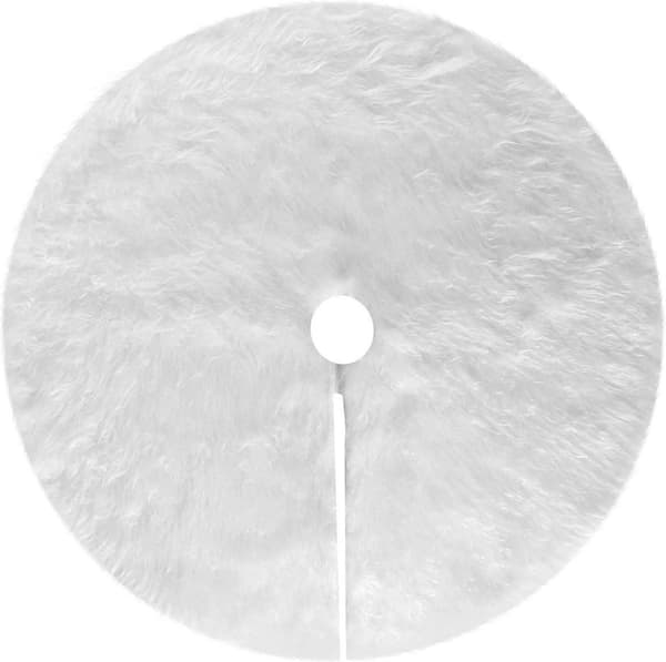 Juletreteppe, plysj hvitt snøteppe, 152 cm, 60 tommer