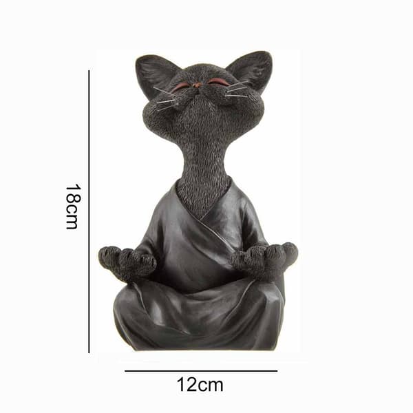 Buddha kattstatue meditasjon yoga samleobjekt gave til katt