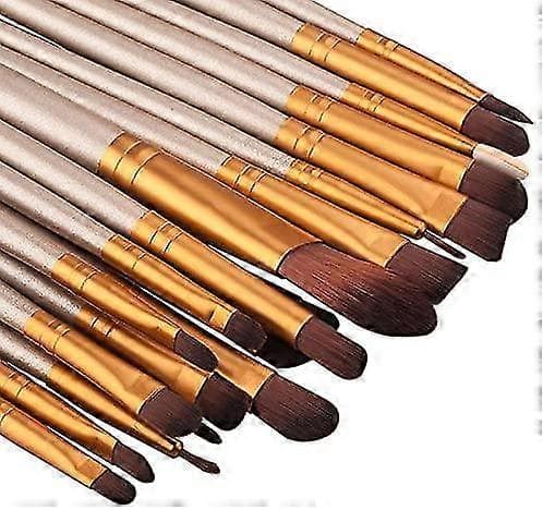 Makeupbørstesæt 20 dele Makeupbørstesæt Makeupbørstesæt Etui Makeup