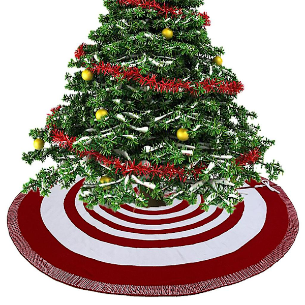 Julgransskjort Stripe Ornament Matta Golvmatta Bottenöverdrag Jul Nyår Fest Dekoration Blå