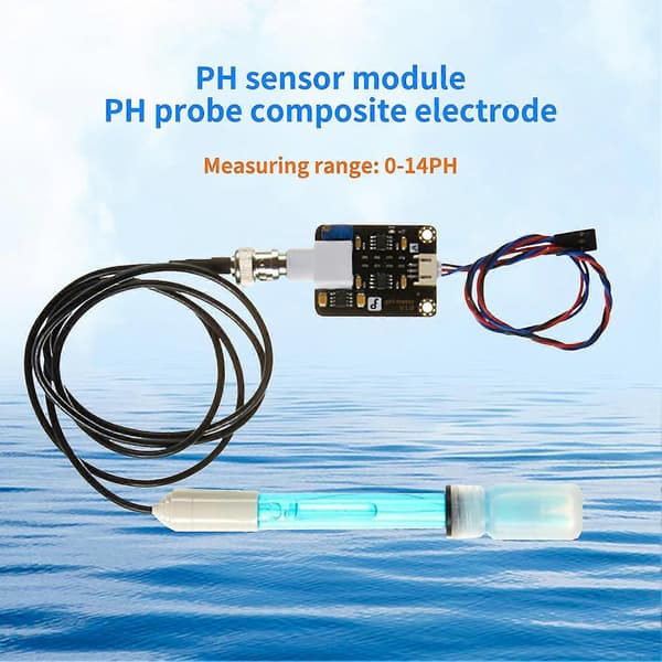 PH Sensor Module Accurate Fast Response PH Value Monitoring Board Electrode Probe for Arduinos