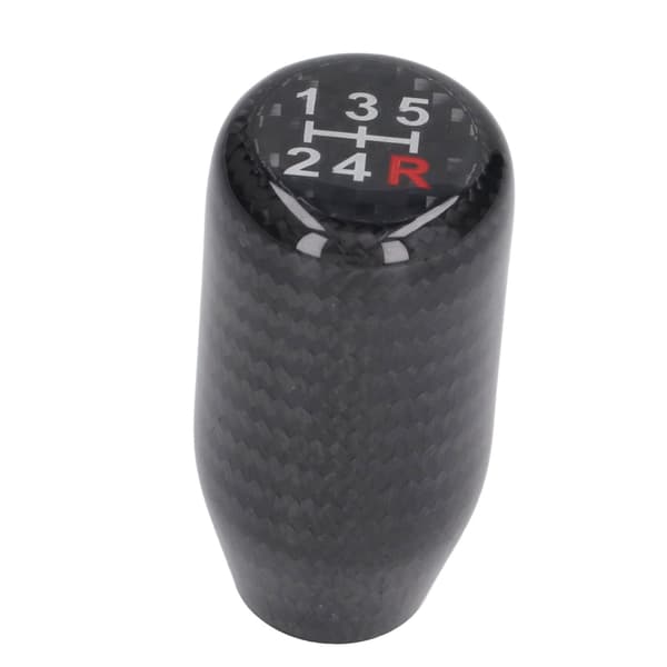 Carbon Fiber Shift Knob 5 Speed Black Comfortable Feel Smooth Surface Replacement for Acura