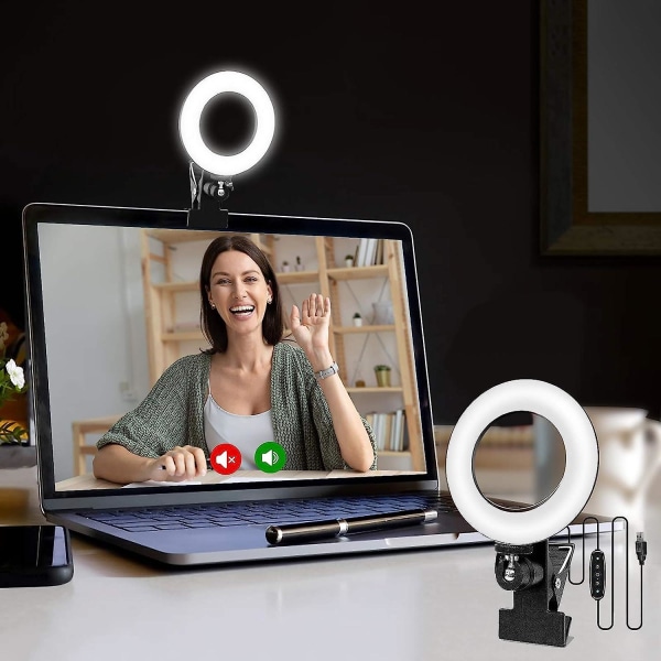 Webcam Lighting, Usb Led Ring Light For Laptop