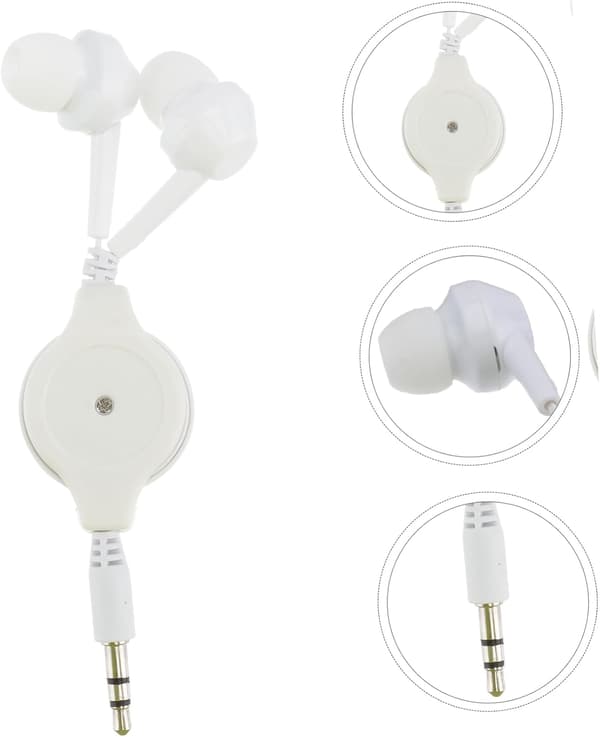 3 st Infällbara Hörlurar Lätta 3,5 mm In-ear Hörlurar