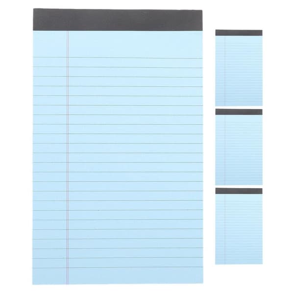 4 stk. notatblokker med linjert liten notatbok, rivbart kontormemo for arbeid, studier, møter