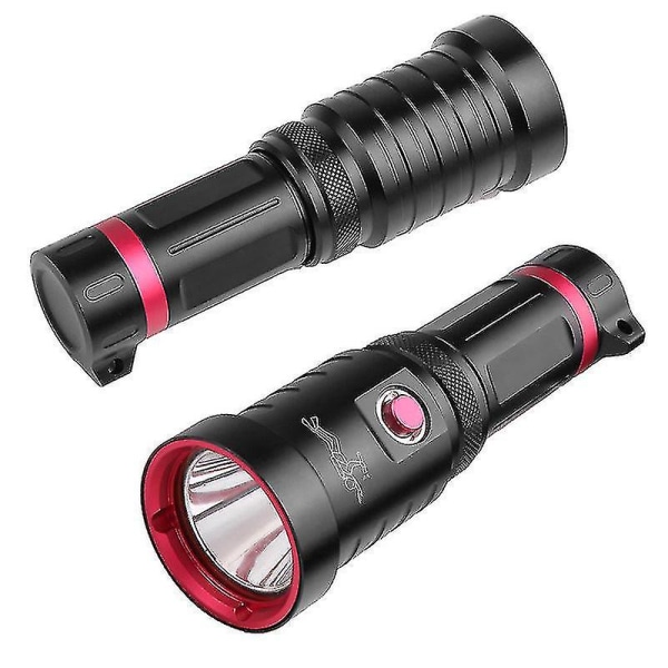 Dykkefakkel 3000 Lumen Led Dykkerlamper 100 M Ipx8 Vandtæt (1 stk)