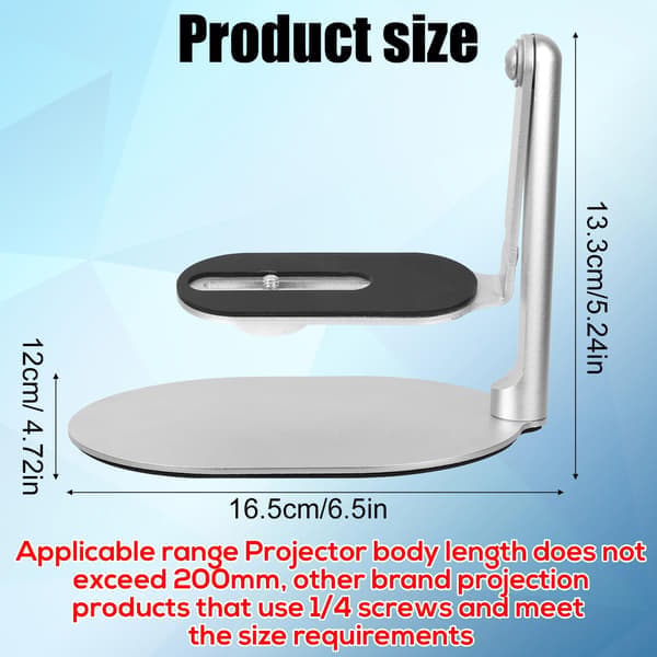 Projector Table Stand, 360° Adjustable Multi-Angle Desktop Mount for Projector and Monitor, Accessories Compatible with Nebula XGIMI Camera [Ho]