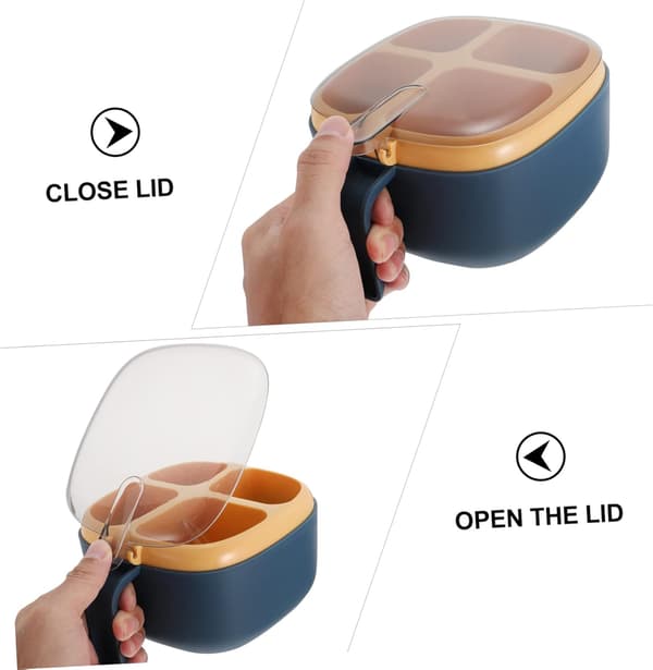 1 Blå Sæt Krydderikrukke Multifunktionel Opbevaringsboks Skrivebordsdispenser