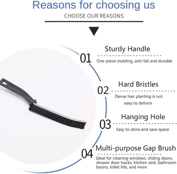 6-pack Cleaning Brushes for Grout and Corners, Bathroom and Kitchen, Effective Grout Cleaning