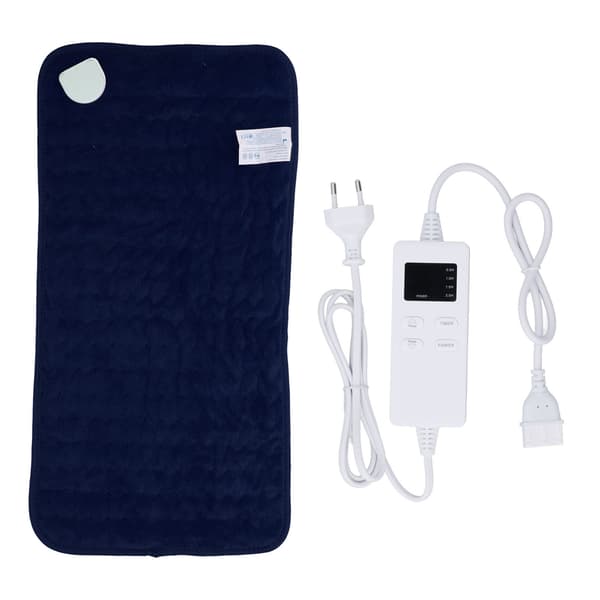 Heated Blanket 30x60cm with Timer, 6 Temperature Settings, EU Plug AC220‑240V, Blue