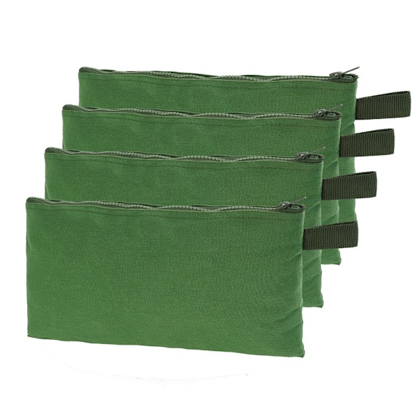 4 st Canvas Verktygsväska Heavy Duty Verktyg Zip-Pouch Multifunktionell Verktyg Förvaring Organizer Tote Bag, Armég Grön