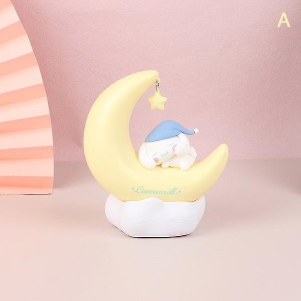 Måne LED Lys Anime Kuromi Cinnamonroll Ornament Natlampe Db A