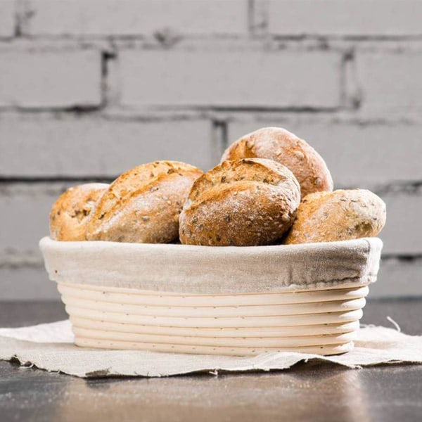 Ovale rattan brødbagekurve Brødgæringskurv Brødkurvform til korrektur af din brødhævekurv