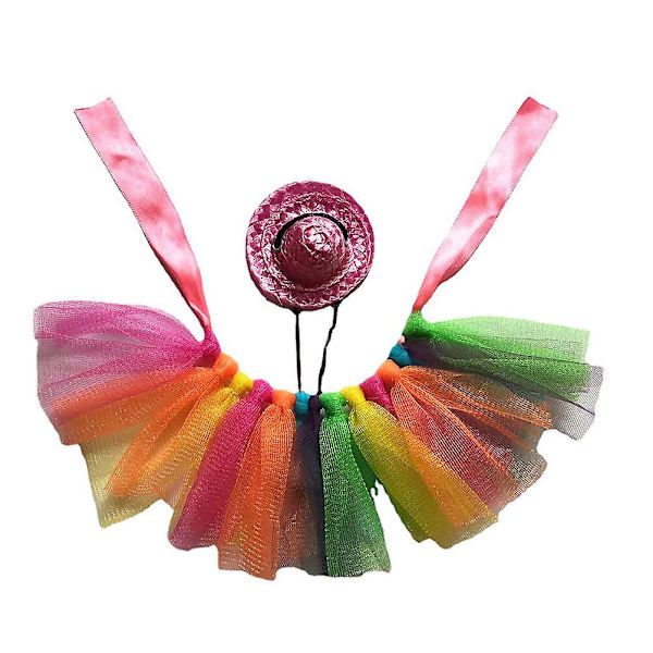 Ödla Tillbehör Ödla Cosplay Rekvisita Ödla Kläder Skäggagam Outfit Skäggagam Hatt Färgglad 30x7.5cm