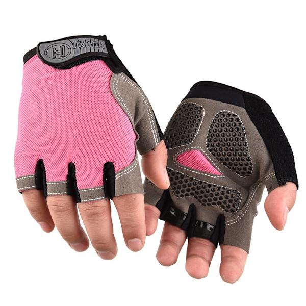 Sport Handskar Kvinnor och Män Fitness och Cykelhandskar Halvfinger och Andningsbar Design för Lyftning Fysisk Träning o