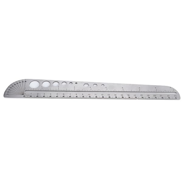 Skull Ruler Multifunctional Stainless Steel Compass Protractor Measuring Tool