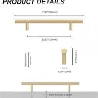 10 Kitchen Handles Gold Cabinet Handles 128mm Brass Kitch