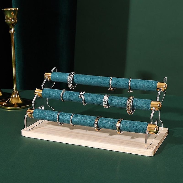 Træ Smykke Display Stativ Ring Holder T-bar Display Armbånd-c