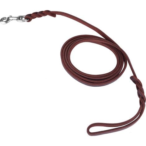 Genuine Leather Dog Leash - Secure for Walking, Running, and Training (2.1m)