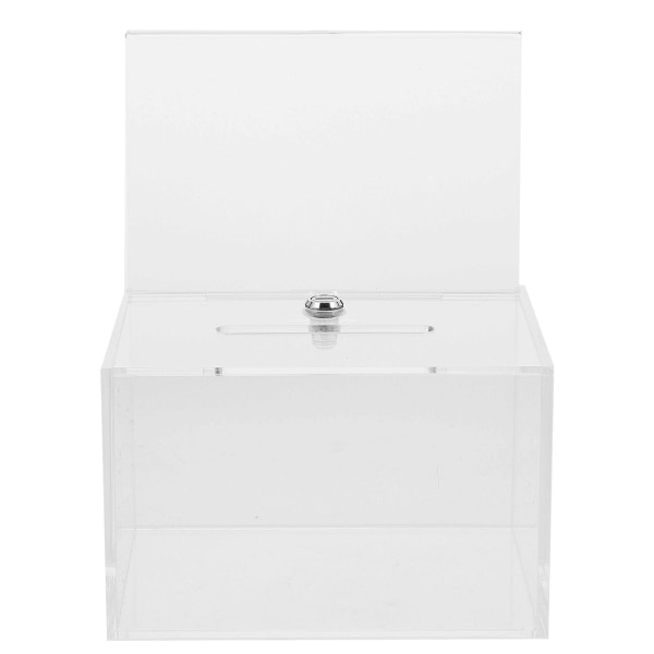 Acrylic Donation Box Transparent Ballot Box Clear Suggestion Box Donation Box For FundraisingTransparent16x12cm