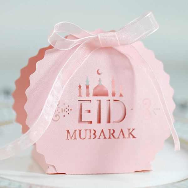 Røde Mubarak Konfektæsker Dekoration Bryllup Fest Gave Chokoladeposer