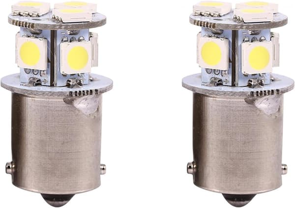 2 stk hvite LED-bilbremselyspærer LED-baklyspære