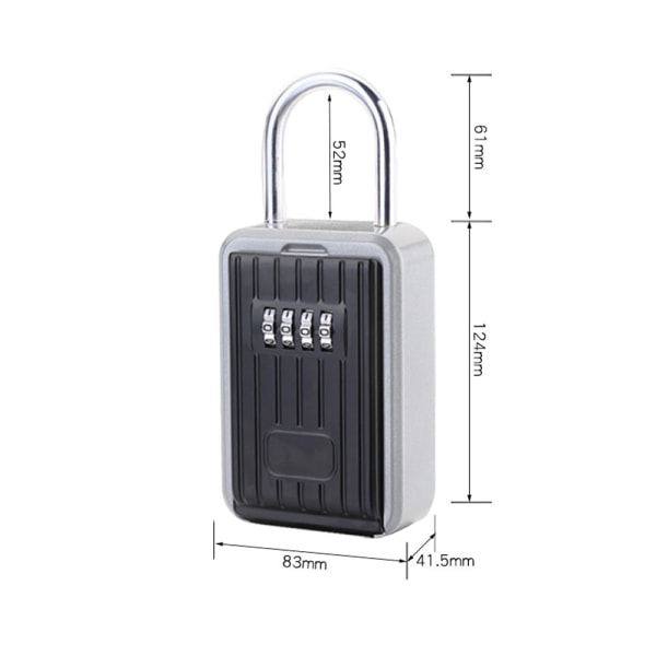 Secure Key Box Seinään kiinnitettävä avainkotelo 4-numeroisella digitaalisella koodilla, Extra Large Lock Box Outdoor avainkotelo kahvalla, XL-muoto