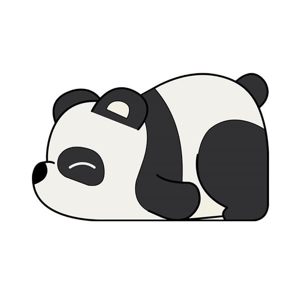 Pehmeä piimaa-WC-oven panda-lattiamatto 50 * 80cm, ba