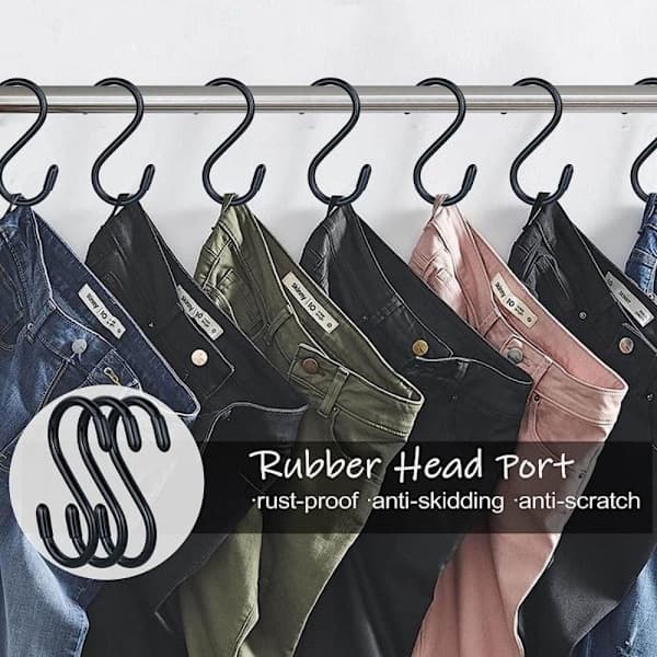12 kpl vinyylipinnoitettuja S-koukkuja metallia S-koukut Heavy Duty S-koukut 12 kpl