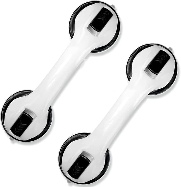 2-pack 12 \" badrumsgreppstänger duschhandtag med stark sugpropp Lh-1