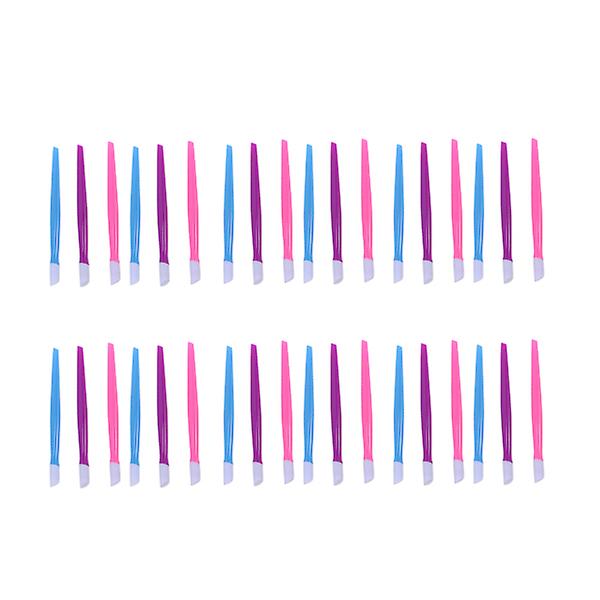 72 stk Lilla Verktøy Neglelakk Skrell Negle Rengjøringspinn Neglebåndsfjerner Stick Gummi Negle Rengjøringsmiddel Assorterte Farger 10X0.5cm Assorted Color 10X0.5cm