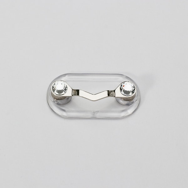 Magnetisk glasögonhållare, namnbricka, magnetmärkeshållare, glasögonhållare från , tillverkad i (rostfritt m/kristaller & svart m)