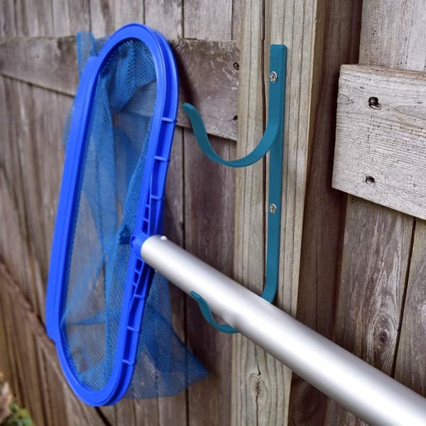 2-pak Poolstangholder Premium Blå Aluminium, Perfekt til Ho