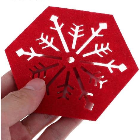 Hexagon Fabric Coasters for the Kitchen, 16-piece set, perfect for Christmas