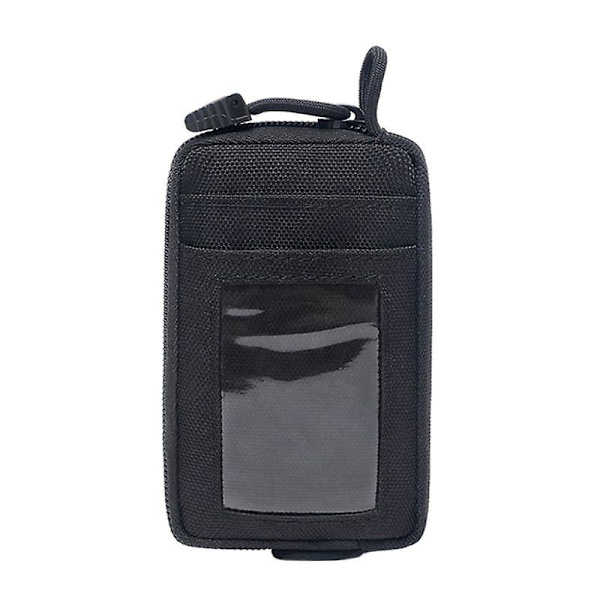 Rejsepengepung Korttaske Taktisk EDC-Pouch Camping Vandreture Vandafvisende  Taljepose Sort Farve