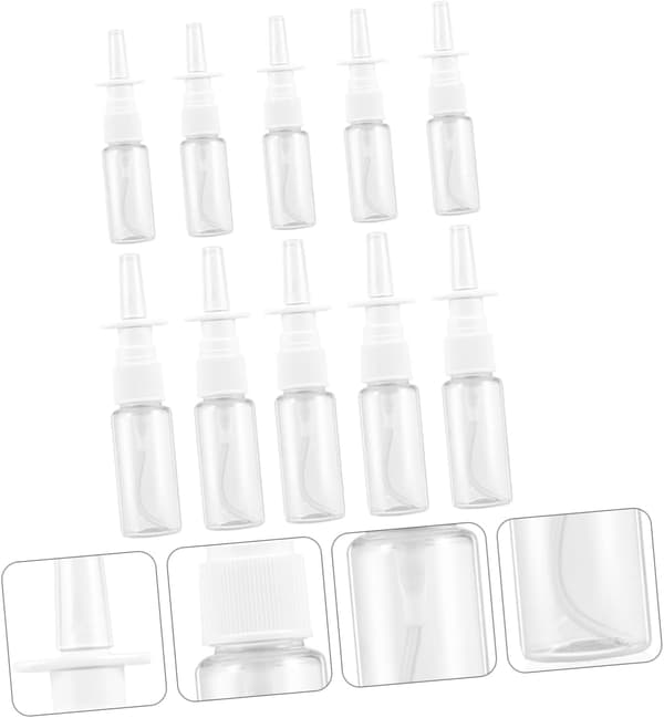 Sprayflasker 10 stk påfyllbare beholdere 10 ml og 20 ml størrelser for reise og toalettmapper