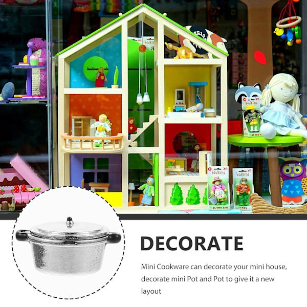 Pedagogisk Mini-kokare Ornament Simuleringsgryta Dekorativ Miniatyrgryta(l)