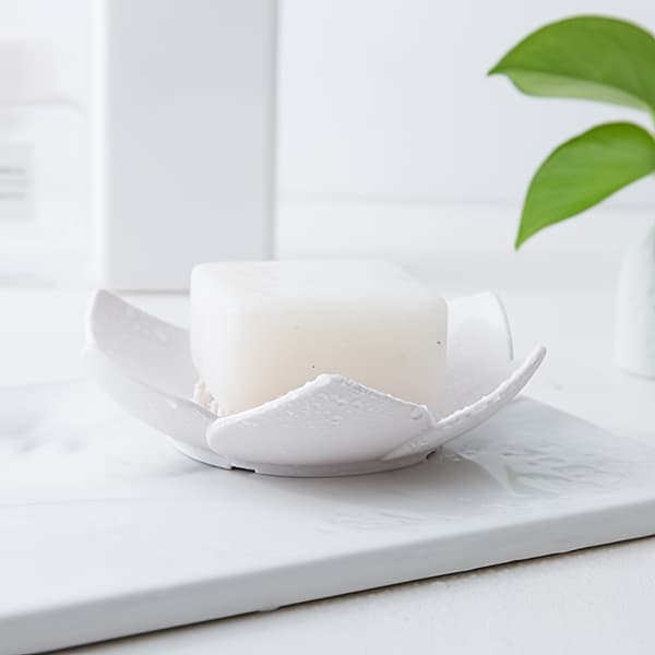 Lotus Soap Dish with Drainage Bathroom Essential Soap Holder