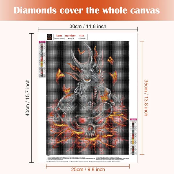 5D Diamantmaling 30x40cm Drage N