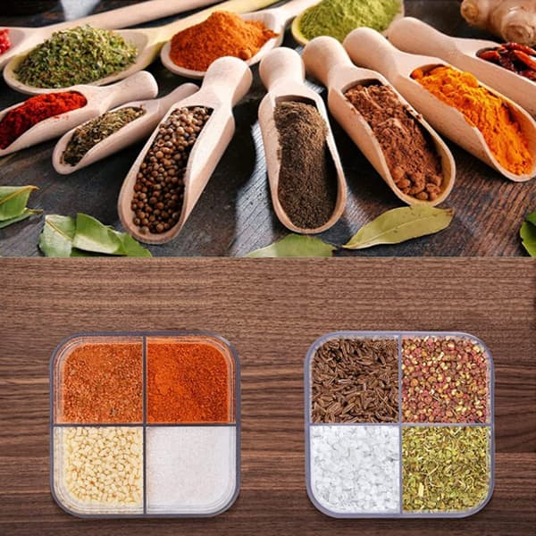 Four-in-one Spice Jar, 2 Pieces Spice Jars, Spice Jar