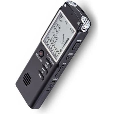 Digital stemmeopptaker - CODREAM - 16 GB - Høykvalitets opptak - MP3-spiller - Svart